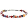 NADIR Bracciale Uomo Marlù 13BR110 Namastè in Acciaio Sfere Corniola e Sodalite