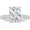 Michooyel S925 4ct Radiant Cut Cubic Zirconia Anelli di fidanzamento per le donne Anello nuziale Anello di promessa Fede nuziale in argento sterling