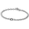 PANDORA Signature Bracciale con pavé con catena in argento Sterling con zirconia cubica trasparente, 18