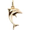 MILOR Ciondolo portafortuna a forma di delfino in oro 9kt - Charm della fortuna - Pendente elegante e ipoallergenico - Gioielli donna made in Italy - Regalo per nascita, battesimo, comunione