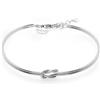 Louis Ciocchetti dal 1887 Bracciale Argento 925 Con Nodo, Regolabile 16cm+4cm, Nodo Simbolico per Amore, Amicizia e Infinito e San Valentino, Made in Italy