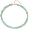 COAI Collana Donna Pietre Naturali Colorata Stile Chunky in Avventurina Verde, Collana con Perline Quadrate 8x8,4 mm, Collana Elegante con Scatola Regalo