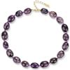 COAI Collana Chunky Estiva Donna in Pietre Naturali Colorate, Collana da Spiaggia con Perline Irregolari Grandi, Chiusura Acciaio Inox Placcato Oro 18K, Gioiello Boho Mare Estate