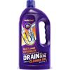 WoldoClean Gel Stura Lavandini e Scarichi 1000ml - Idraulico Liquido Disgorgante Professionale contro Capelli e Grasso, per Doccia e Lavandino, Penetra nell'Acqua Stagnante