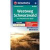 KOMPASS Wander-Tourenkarte Westweg Schwarzwald 1:50.000: Leporello Karte, reiß- und wetterfest: 2505