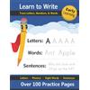 Libro Studio LLC Learn to Write: Trace Letters, Numbers, & Words: 100 Practice Pages - Handwriting Workbook for Children - Tracing and Sentence Writing - Early ... Preschool, Kindergarten, 1st Grade, Pre-K)