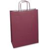 Generico 25 PZ Busta Shopper in Carta Misura 24+10x31 cm Vari Colori 25 Buste di Carta con Manico per Negozi attività Sacchetti Regalo (Bordeaux)