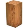 MS FACTORY Cubo in Legno di Quercia Massiccio - Cubetti di Legno Naturale Realizzato a Mano - Sgabello Legno, Colonna Decorativa, Piedistallo per Piante, Tavolino da Salotto - 15 x 15 x 30 cm