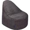 Loft 25 Poltrona a Sacco per Adulto, Interni Puffo per Sedersi con Schienale, Comodo Pouf Poltrona Sacco, Pouf a Sacco Con Riempimento, Leggero Sedia a Sacco (Carbone, tessuto per tappezzeria)