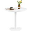 anrekl Anekl Metà Secolo Moderno Tavolo da Pranzo Rotondo - Divano Piccolo Minimalista Caffè, Bianco