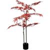 Somsiwey Albero di Acero Autunnale Artificiale, Foglie di Acero finte Autunnali, arbusti, Alberi Finti Autunnali per scenari Interni/Esterni, Decorazioni per la casa, L'Ufficio e Il(120cm/4FT)