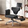 Newtral FX-FF Sedia da Ufficio con/senza Braccioli Regolabile, Sedia Trucco, Poltrona Scrivania Girevole Office Chair con Ruote Gomma, Oscillazione 90-100-117° Bloccabile (FREEDOM-X-FF, Nero)