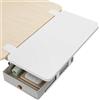 PEGZONE Extender da scrivania con cassetti, 600 x 300 mm, estensione ergonomica per scrivania, ripiano per tastiera, braccioli, adatto per casa e ufficio, bianco