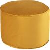 Loft 25 Pouf a Rotondo in Velluto | Pouf Poggiapiedi Imbottito per Soggiorno e Interni | Pouf a Sacco per la Casa | Design Ergonomico per Sostegno del Corpo | Resistente e Confortevole (Tumeric)