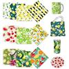 LUCKIGUCK Infusible Transfer Ink Sheets Carta di Trasferimento 30.5 x 30.5 cm Patterns Fogli di Inchiostro Infusibile Decorati per DIY Tazza E Vestiti (Frutta, 12pcs)