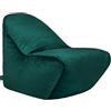 Loft 25 Sedia a Sacco per Interni 100x80cm, Poltrona Sacco da Gioco per il Salotto Degli Adulti, Leggera Bean Bag con Maniglia di Trasporto, Ergonomico Pouf Sacco (Foresta, Tessuto Velluto)