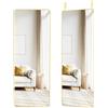 SONGMICS Specchio da parete o porta, telaio in lega di alluminio, vetro temperato, per camera da letto, soggiorno, guardaroba, colore oro pallido LFM032AB01