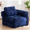 MAXYOYO Divano letto pieghevole, a coste, trasformabile, con cuscino, 160 x 80 cm, comodo divano letto, per camera da letto, soggiorno
