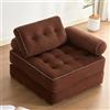 Litbird Divano letto pieghevole - Divano a sacco - Poltrona relax, divano gioco, divano letto e letto degli ospiti per piccoli spazi, poltrona per camera da letto e soggiorno (Marrone, 95 cm)