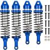 APMXQWIL RC Ammortizzatori Compatibile Con Traxxas Per Slash Per VXL Per Rustler Per Stampede Per Hoss 4X4 2WD 1/10 RC Auto Ricambi Lega Di Alluminio Ammortizzatore(Blue)