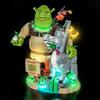 BrickBling Set di luci a LED compatibile con Lego 72423 Shrek, Donkey & Puss in Boots (senza modello), set di illuminazione decorativa compatibile con Lego Shrek, asino e puss in stivali modello mattoncini