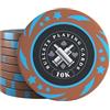 Bullets Playing Cards, 25 chip da poker in plastica Janice per set da poker, valore 10000, diametro 4 cm, peso 11,5 g