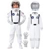 Spooktacular Creations Halloween Bambino Unisex Argento Strisce Costume da Astronauta, Tuta da Pilota con Casco.