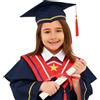 Generico Toga Laurea Bambino Set con Toga Accademica Cappello Tocco e Nappa, Costume Laurea per Scuola Materna Completo Abito da Laureato Set per Decorato Studenti Elementare Medi Laurea