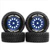 ULIIK 4 ruote in gomma RC 68 x 27 mm mozzo esagonale 12 mm RC pezzi di ricambio per 1/14 1/16 ARRMA Mojave LC Racing MJX 14211 HBX JJRC camion a corsa corta auto RC (blu)
