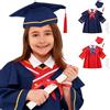 Generico Toga Laurea Bambino Set con Toga Accademica Cappello Tocco e Nappa, Costume Laurea per Scuola Materna Completo Abito da Laureato Set per Decorato Studenti Elementare Medi Laurea