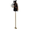 Tachan - Testa di Cavallo con Bastone Deluxe - con Suoni e Ruote per facilitare Lo Scivolamento - Cavallo Giocattolo per Ragazzi e Ragazze - Colore Nero - 90 cm di Altezza (Cpa Toy Group 727T00730)