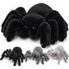 MorisMos XXL Ragno Peluche Gigante, 40cm Nero Grande Ragno con 3 Kawaii Babies, Realistico Morbido Giocattolo di Peluche Regalo per Bambini Compleanno Natale Deco