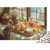 RNDPLFZK Colazione in Campagna Puzzle per Adulti Puzzle 1000 Pezzi Natura Morta Puzzle per Famiglia Decorazione Domestica 52x38cm/1000pcs