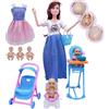 Uanqfegy Bambola Incinta 11.8 Giunto Mobile - Bambola Incinta con Bambino nella Pancia per Giocattoli per Bambini Accessori per casa delle Bambole