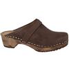 MB Clogs Zoccoli Originali svedesi in Pelle Nubuck Zoccoli caffè Marrone MB Zoccoli