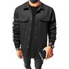 Oanviso Giacca da Uomo Casual Giacca Sportiva Bomber Jacket Cardigan Giacca a Maglia Sottile con Bottoni Taglie Forti Caldo Cappotto Oversized per Inverno A Nero L