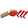 CALZE PRESTIGE (3 PAIA) CONFEZIONE REGALO -TRIS calze uomo lunghe in morbidissimo cotone pettinato colore ROSSO -100% Made in (Brescia) Italy