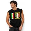 PELUSCIAMO T-Shirt Smanicata Internazionale Campioni d'Italia 21 Scudetti Tifosi Nero Azzurri | Canotta Cotone Scudetto Nero Azzurro PS 29999-INT04