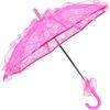 KIMISS Ombrello in Pizzo Rosa Ombrello Parasole Rosa Tessuto in Pizzo Ombrello da Sposa Ombrello in Pizzo Pieghevole Unico Ombrello Parasole Puntelli per Prestazioni (Rosa Rossa)