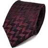 TigerTie Cravatta in seta - bordò viola nero lavorato - Cravatta in seta Tie