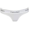 Calvin Klein Donna Perizoma Thong Intimo, Bianco (White), S