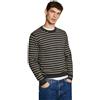 Pepe Jeans New Andre Stripes Maglieria, Grigio (Grigio Scuro Marl), S Uomo