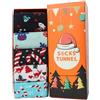 Socks Tunnel Calzetti, Confezione da 5 calzini colorati con motivo natalizio, bianco, 36-42