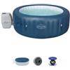 Bestway Piscina idromassaggio gonfiabile bestway lay-z-spa milan smart airjet plus con cartuccia, copertura e chemconnect 6 persone 196x196x71 cm - cod. 60029