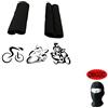 MOTO SPORT MONDO MANICOTTI PRO GRIP PER MANUBRIO UNIVERSALE TESSUTO ELASTICO ANTISCIVOLO NERO LUN 9,8XLARG 3CM COMPATIBILE CON TUTTI I MANUBRI DI MOTO BICI E SCOOTER