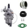 JRL Filtro dell'aria Stack Carburatore per 2 tempi da 47 o 49 CC, mini ATV, quad, moto da cross, tascabile (Argentato)