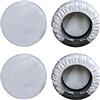 Generic Set di 4 coperture impermeabili per pneumatici per auto, e rimorchi | Set di coperture elastiche durevoli universali per polvere e protezione solare, accessori in tessuto Oxford per L