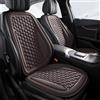 YNQP Coprisedile Auto Estivo 3D Traspirante in Seta di Ghiaccio Cuscino per Sedile, per Jeep Renegade 2016-2025 Accessori Auto,Brown-Front SetX2