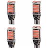 A2ZWORLD 4 Pezzi Lampada Led Auto e Camion 12V 24V, 40mm, Canbus No Errore, T15 W16W, 45 SMD 4014, 300lm 3W, Attacco Dritto Lineare 180° (Luce Colore Rosso)