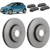 OP Kit dischi 240mm e pastiglie freno anteriori compatibile con Ford Ka 2008+